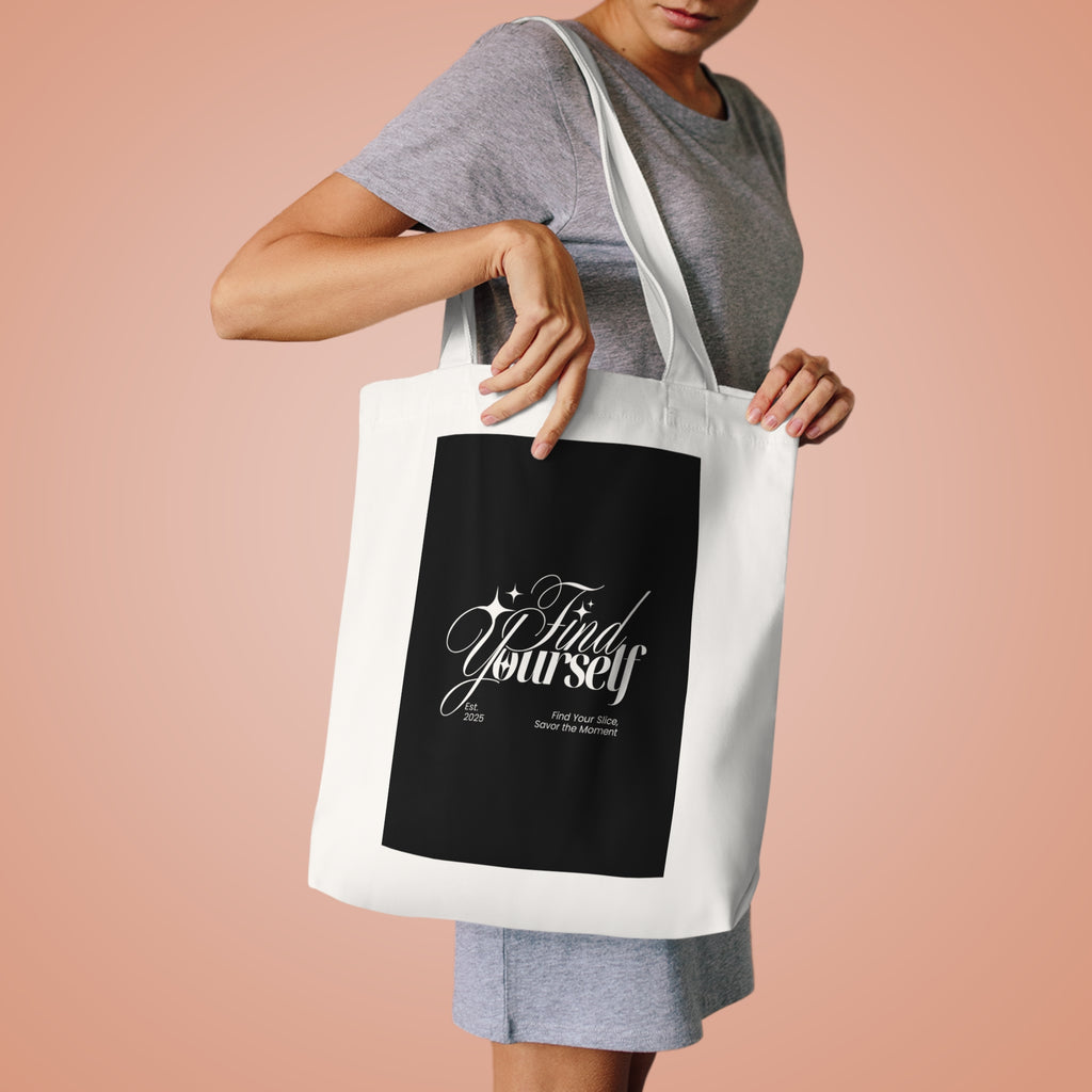 Find Yourself Cotton Tote Bag | Inspirational Market Bag, Eco-Friendly Shopping Tote, Motivational Gift, Everyday Carryall, Unique Gift Idea