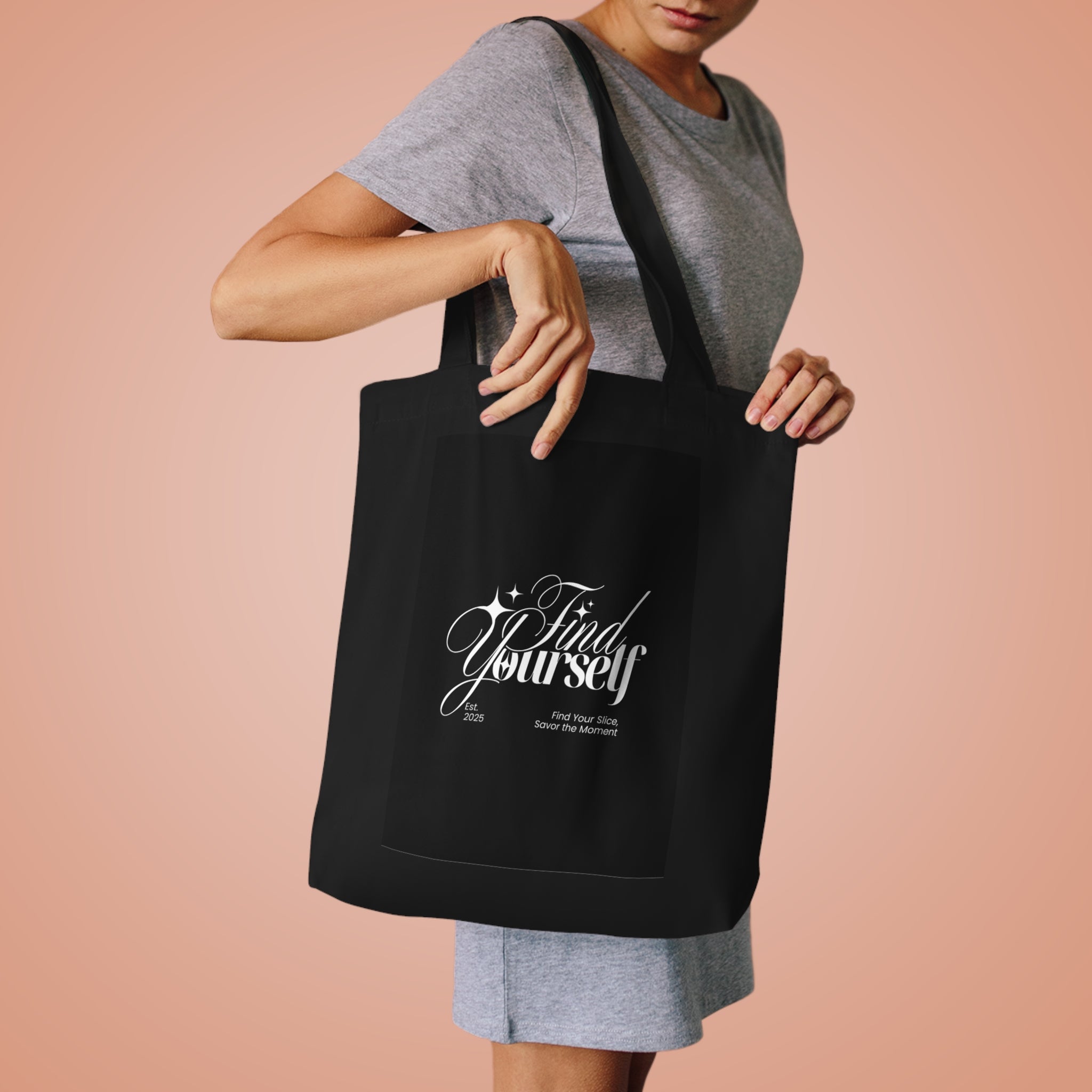 Find Yourself Cotton Tote Bag | Inspirational Market Bag, Eco-Friendly Shopping Tote, Motivational Gift, Everyday Carryall, Unique Gift Idea
