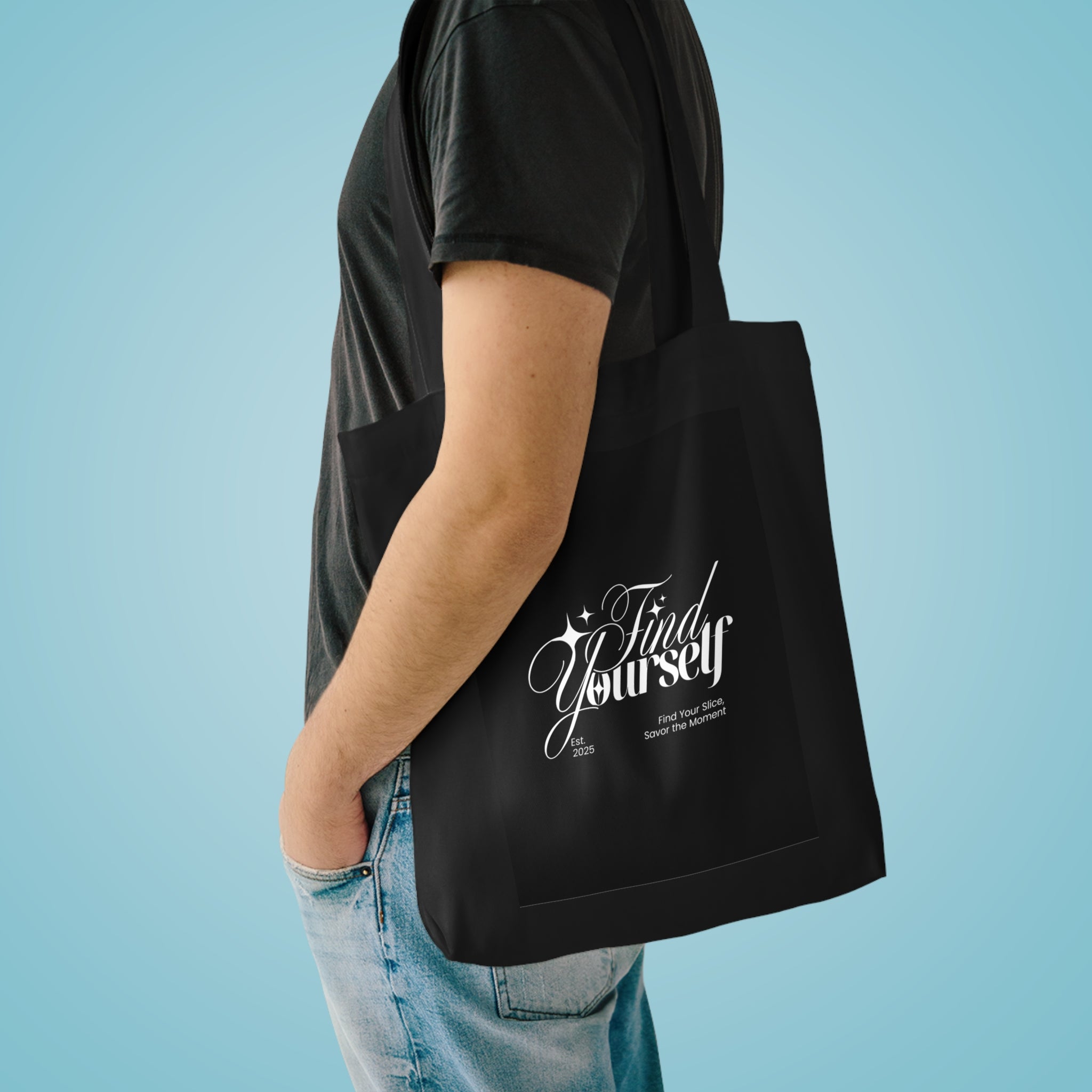 Find Yourself Cotton Tote Bag | Inspirational Market Bag, Eco-Friendly Shopping Tote, Motivational Gift, Everyday Carryall, Unique Gift Idea